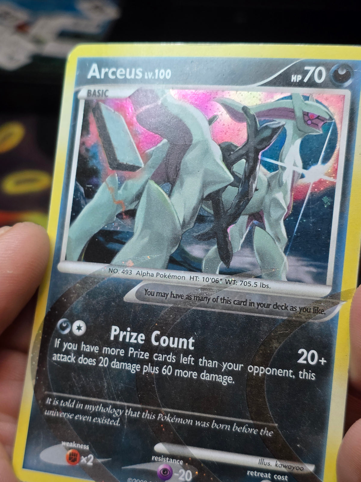 Arceus LV. 100 Pokémon Platinum Arceus AR1 Holo Rare