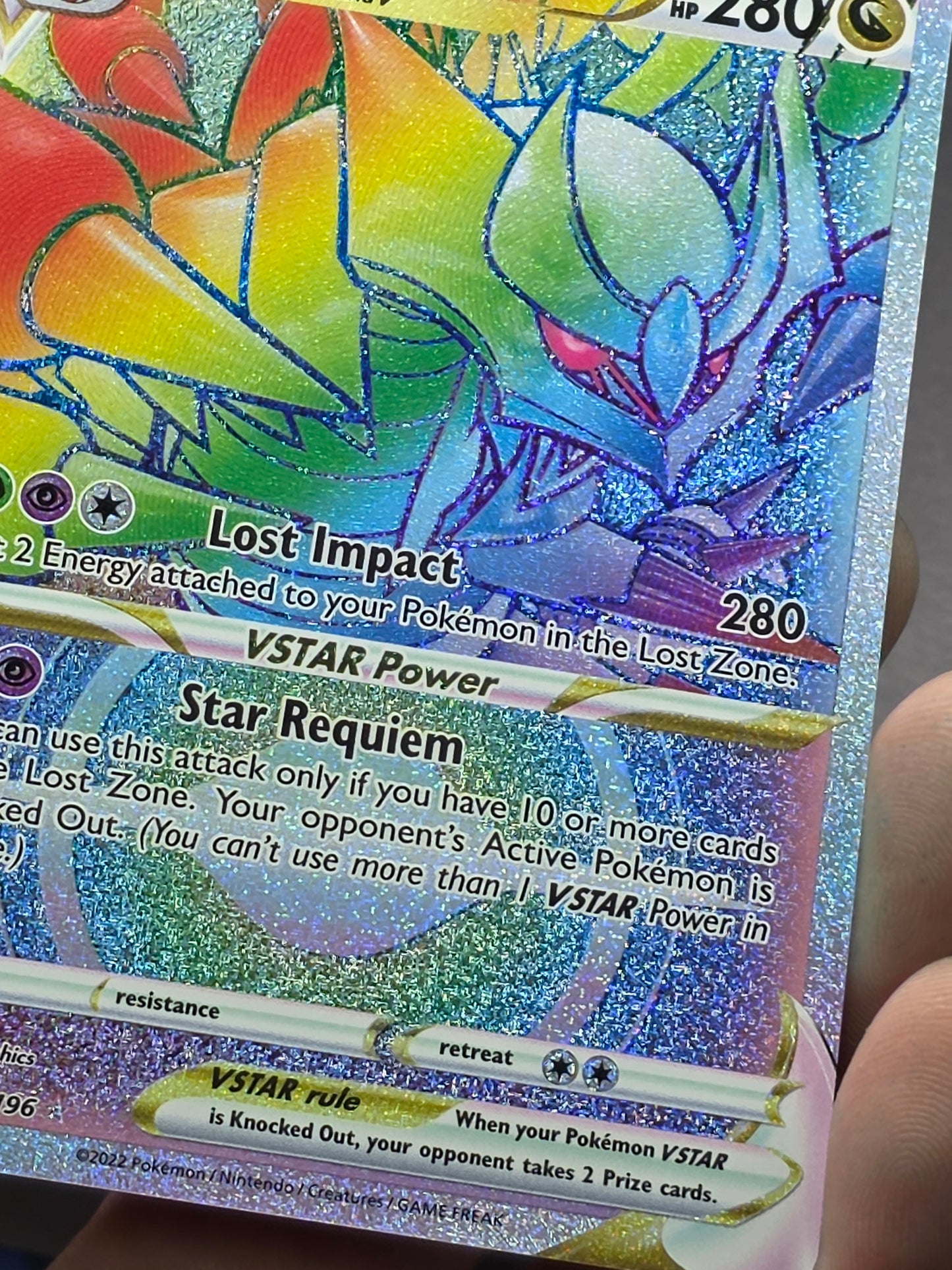Giratina VSTAR 201/196 Secret Rare Rainbow 2022 Pokemon TCG “Lost Origin”