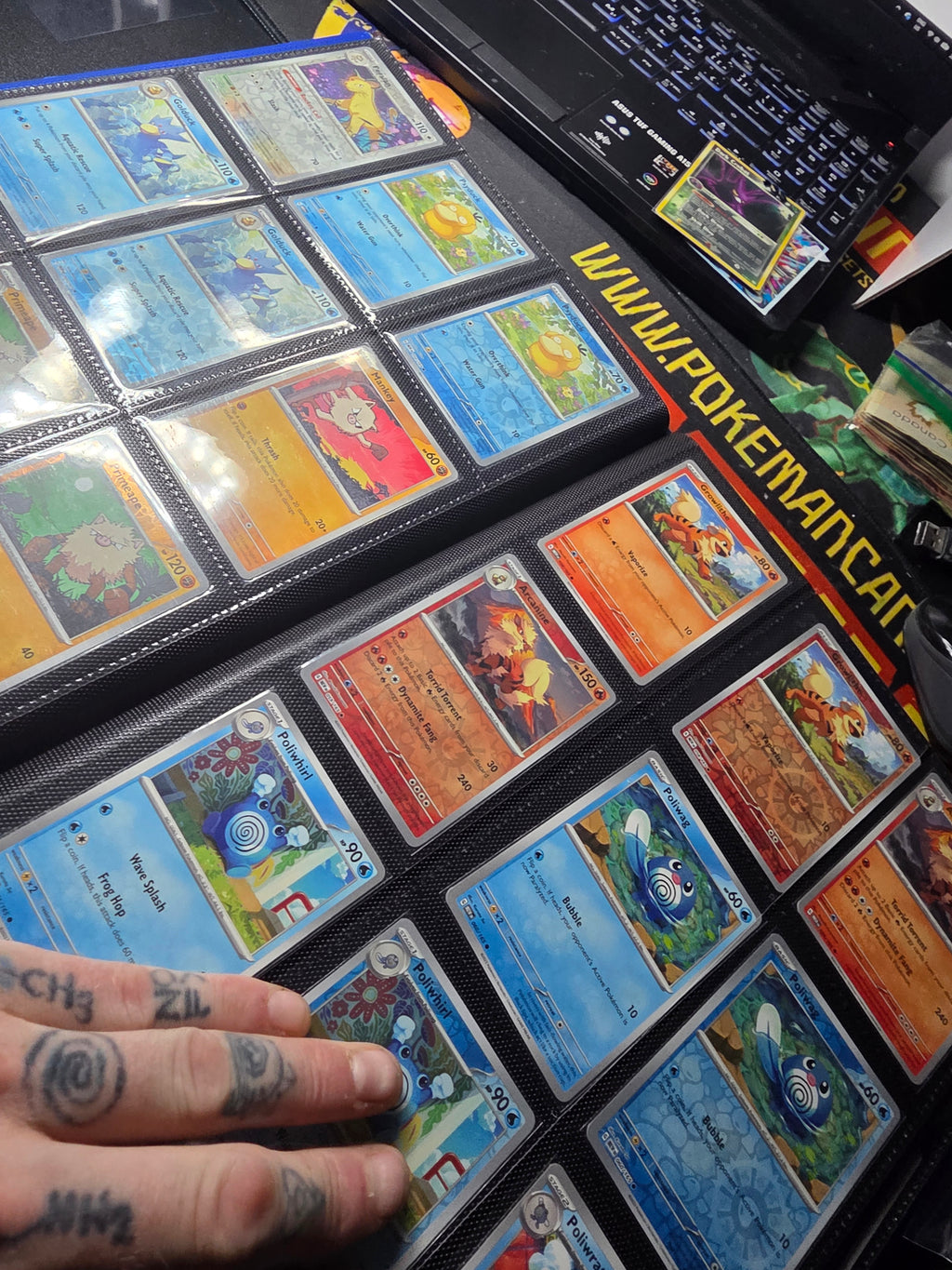 Pokemon 151 Complete Master Base Set 165/165 Holos + EXs + Reverse Holo + Binder