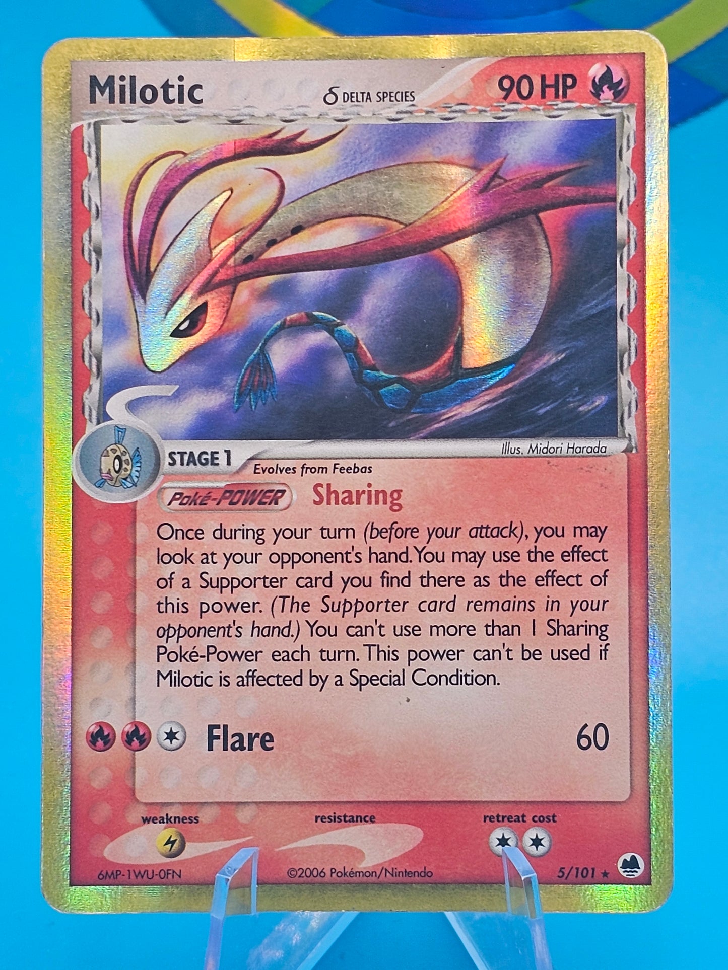 MILOTIC 2006 POKEMON EX DRAGON FRONTIERS HOLO NM 5/101