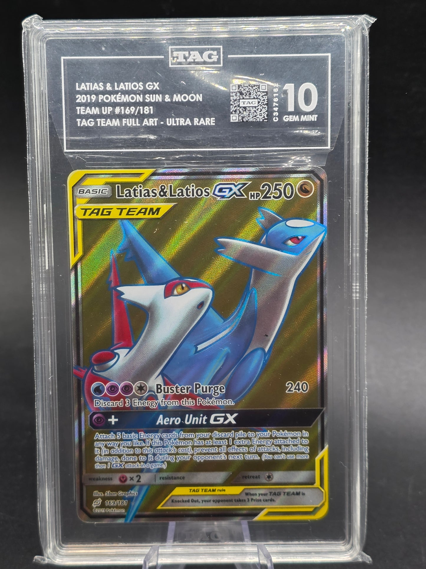 Latias & Latios GX Tag Team 169/181 TAG 10 And Latios