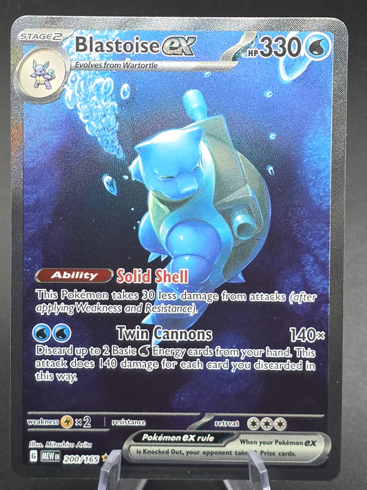 Blastoise ex 200/165 Special illustration rare scarlet & violet 151 English NM/M