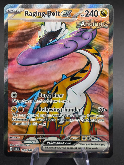 Raging Bolt ex 196/162 Temporal Forces Full Art Ultra Rare Holo Pokémon TCG MINT 196/162