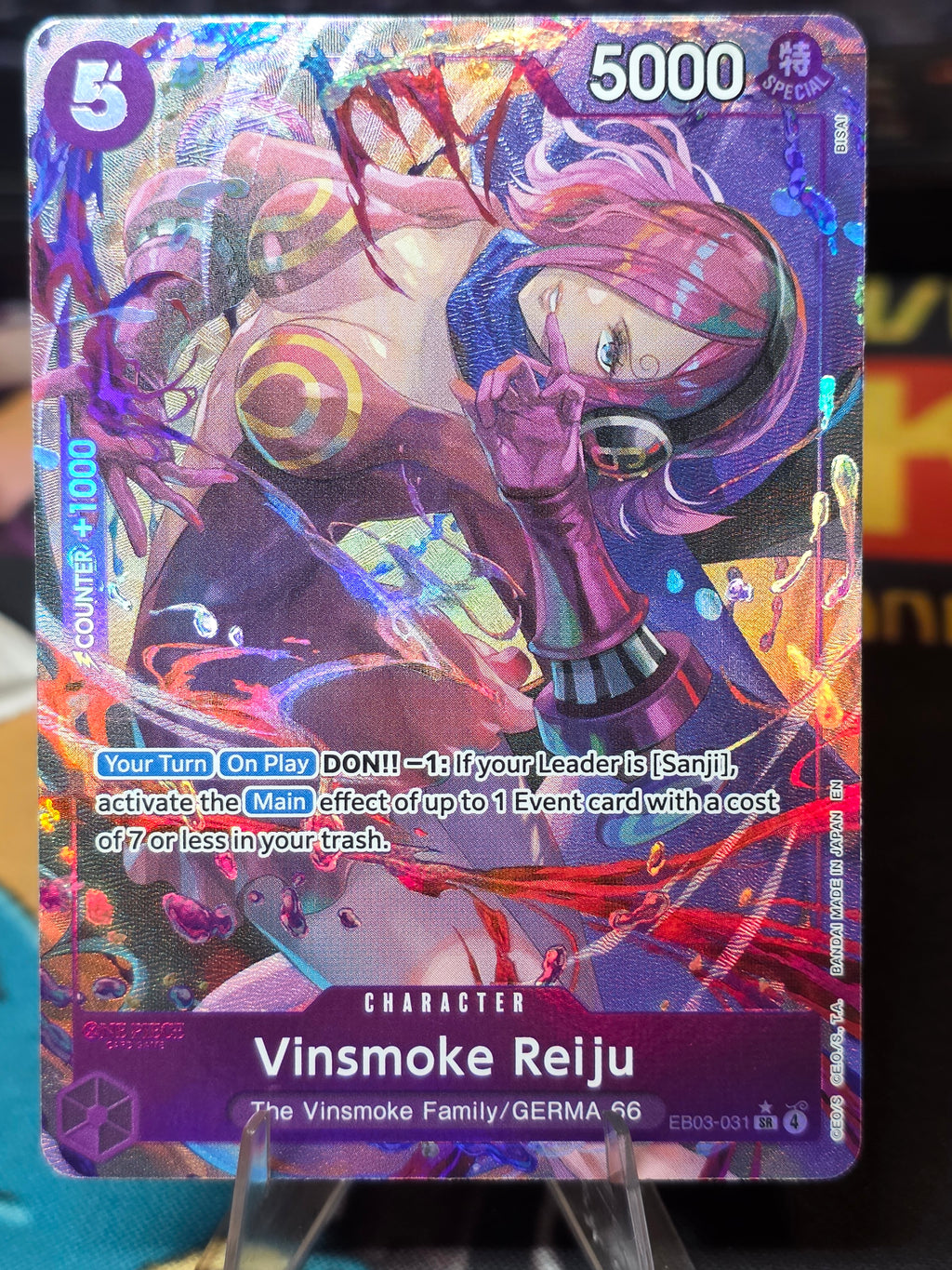 One Piece CCG Vinsmoke Reiju EB03-031 SR Alt Art Foil English NM