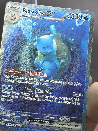 Blastoise ex 200/165 Special illustration rare scarlet & violet 151 English NM/M