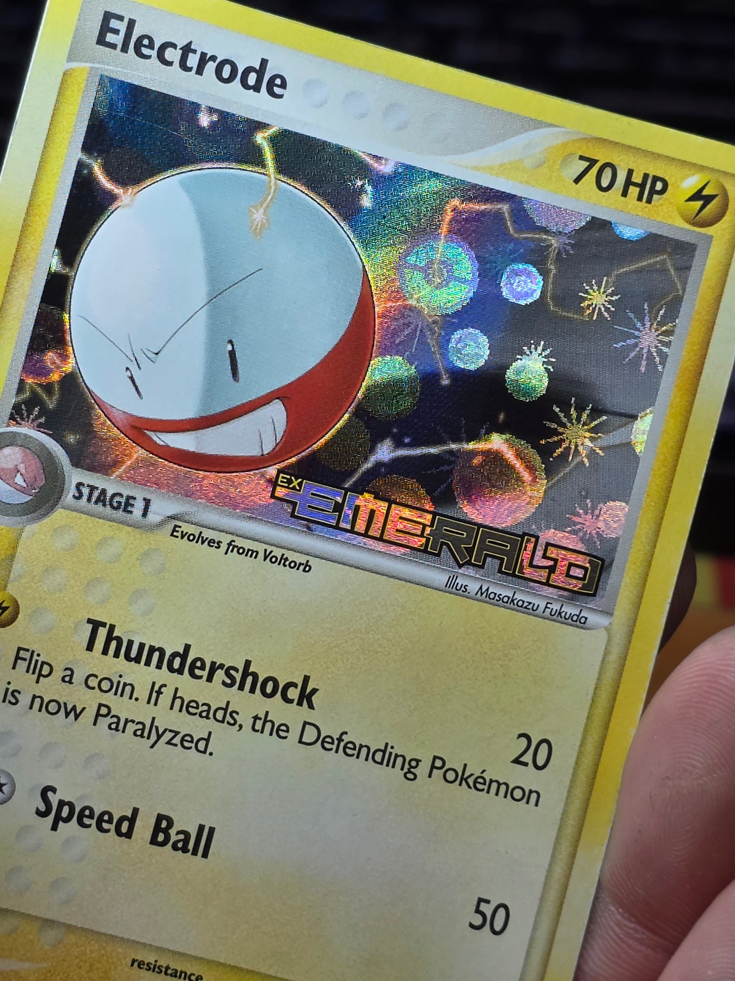 Electrode 27/106 EX Emerald Reverse Holo Stamped
