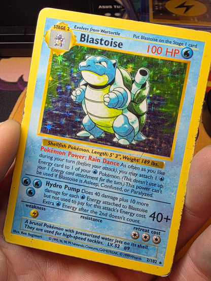 Blastoise 002/102 Base Set (Shadowless) Holo mphp