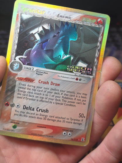 Tyranitar, 16/113, Delta Species, Vintage Reverse Holo Stamp