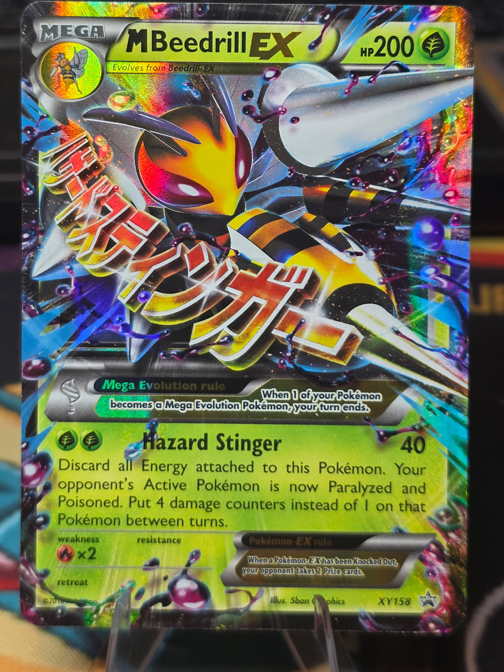 M Beedrill EX XY158 Black star Promo Pokémon English 2016 Lightly Played