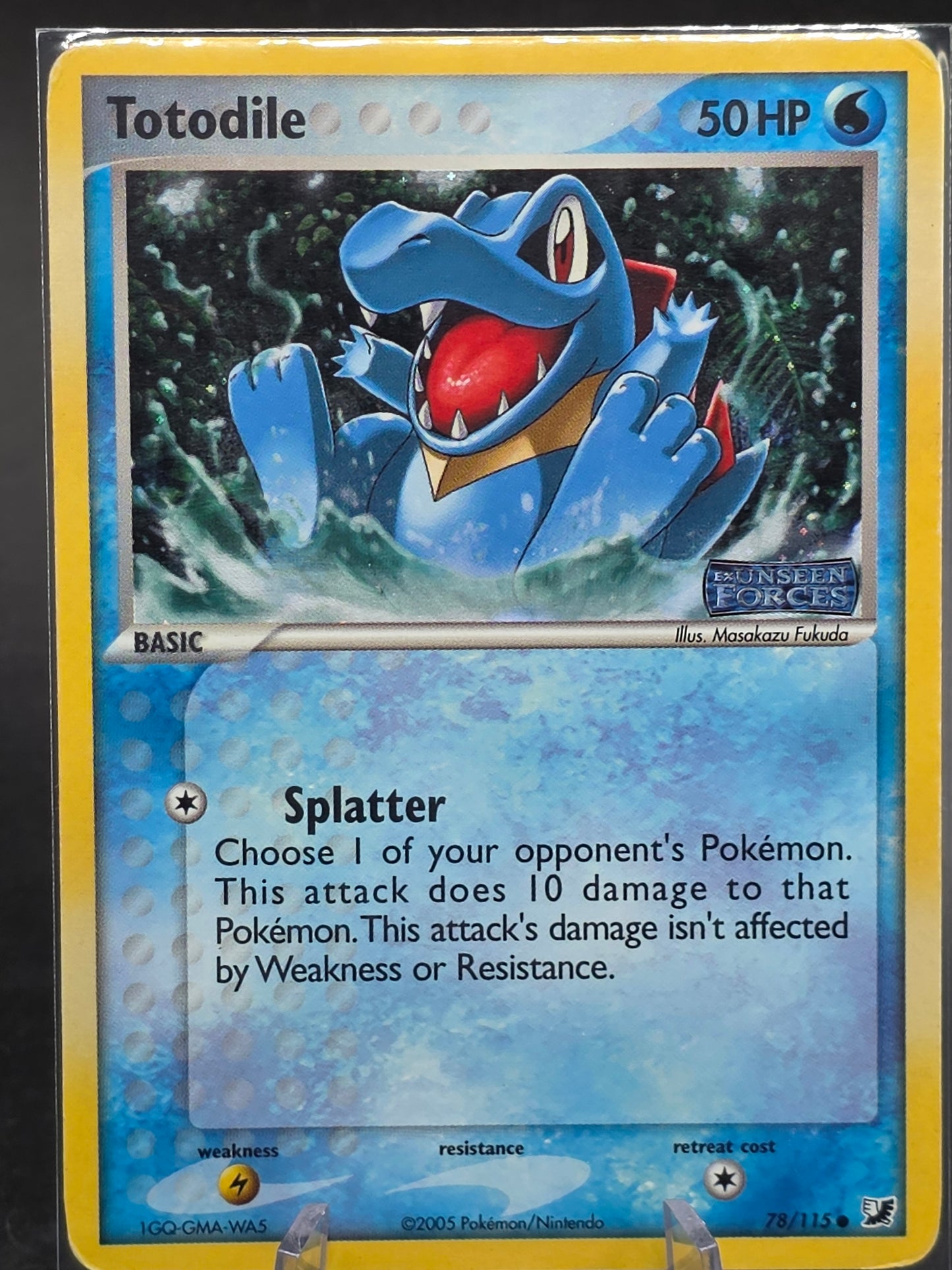 Totodile 78/115 - Ex Unseen Forces Stamped - Reverse Holo Pokemon MP