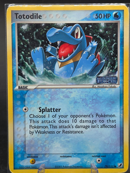 Totodile 78/115 - Ex Unseen Forces Stamped - Reverse Holo Pokemon MP