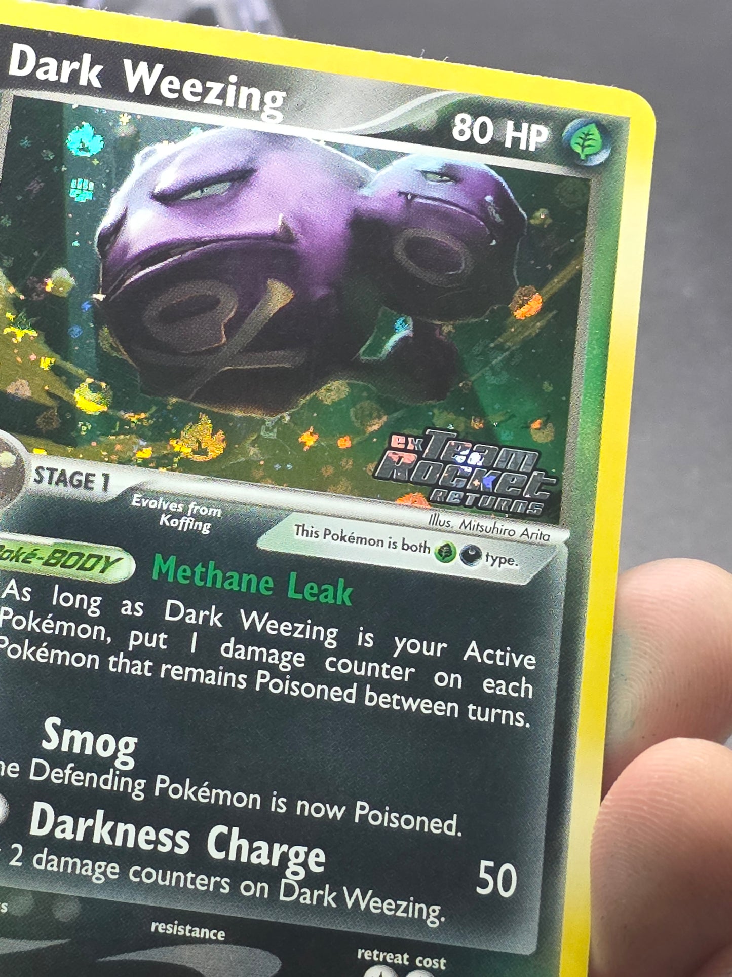 Dark Weezing 42/109 EX Team Rocket Returns Stamped Reverse Holo NM