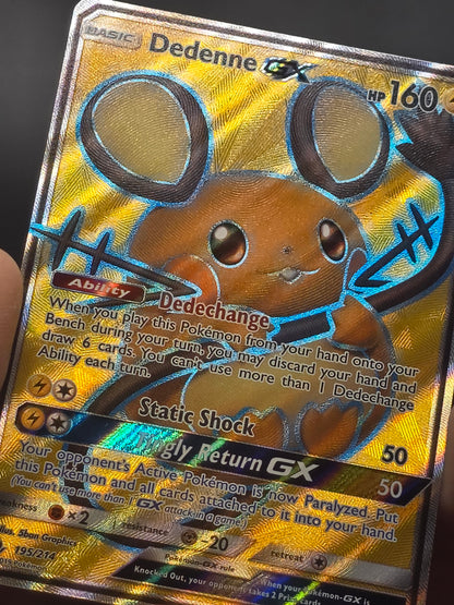 Dedenne GX Full Art Holo Card 195/214 -Unbroken Bonds NM