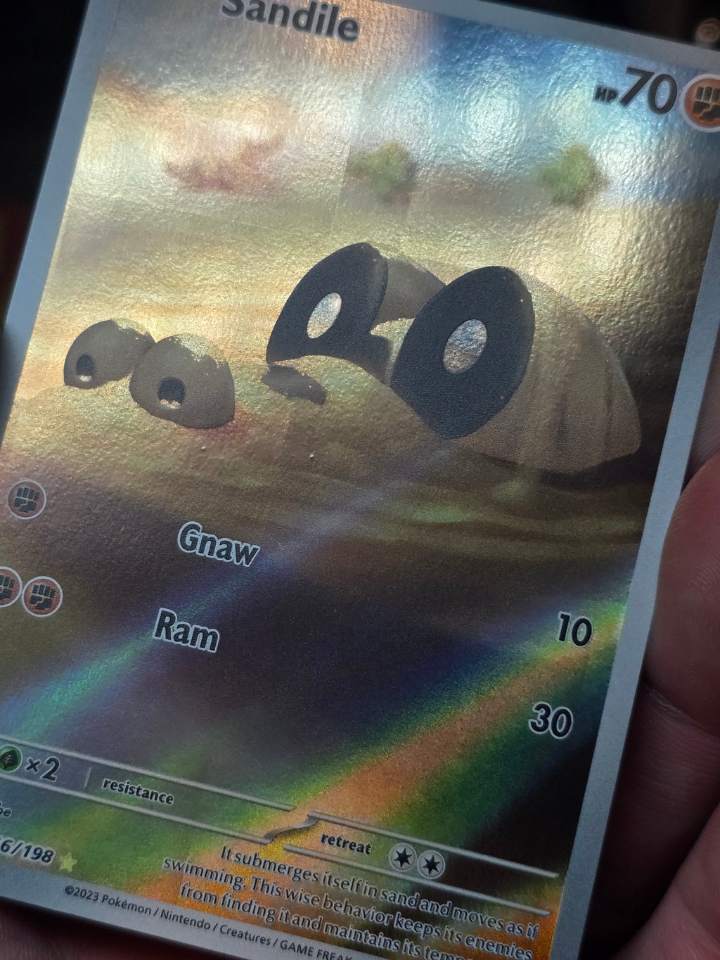 Sandile Scarlet & Violet Base Set Illustration Rare 216/198