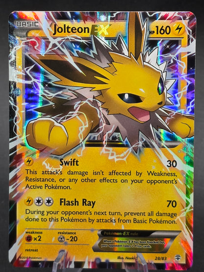 Jolteon EX 2015 Generations 28/83 Ultra Rare Holo LP+