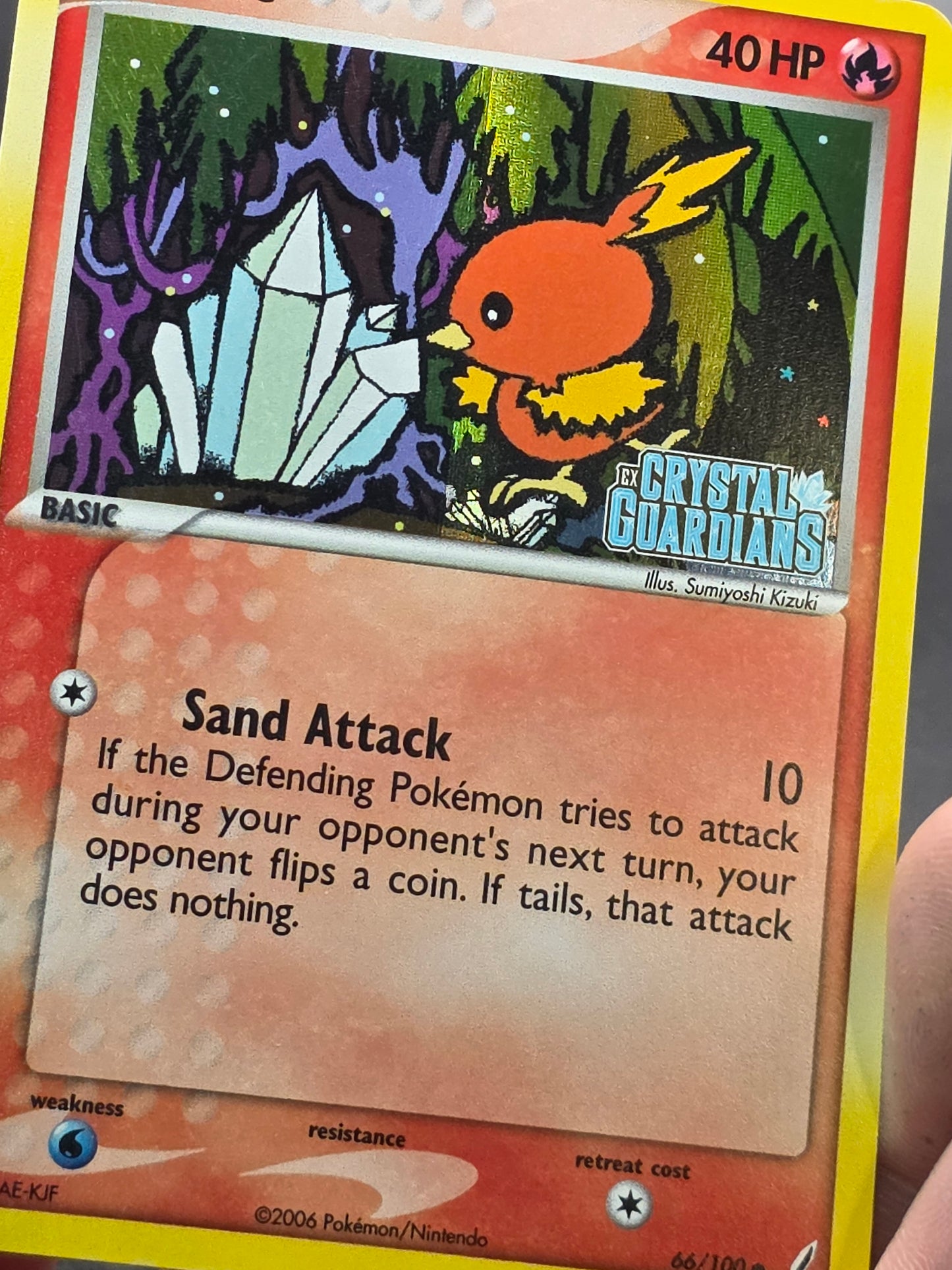 Torchic 66/100 Reverse Holo Ex Crystal Guardians Stamped NMLP