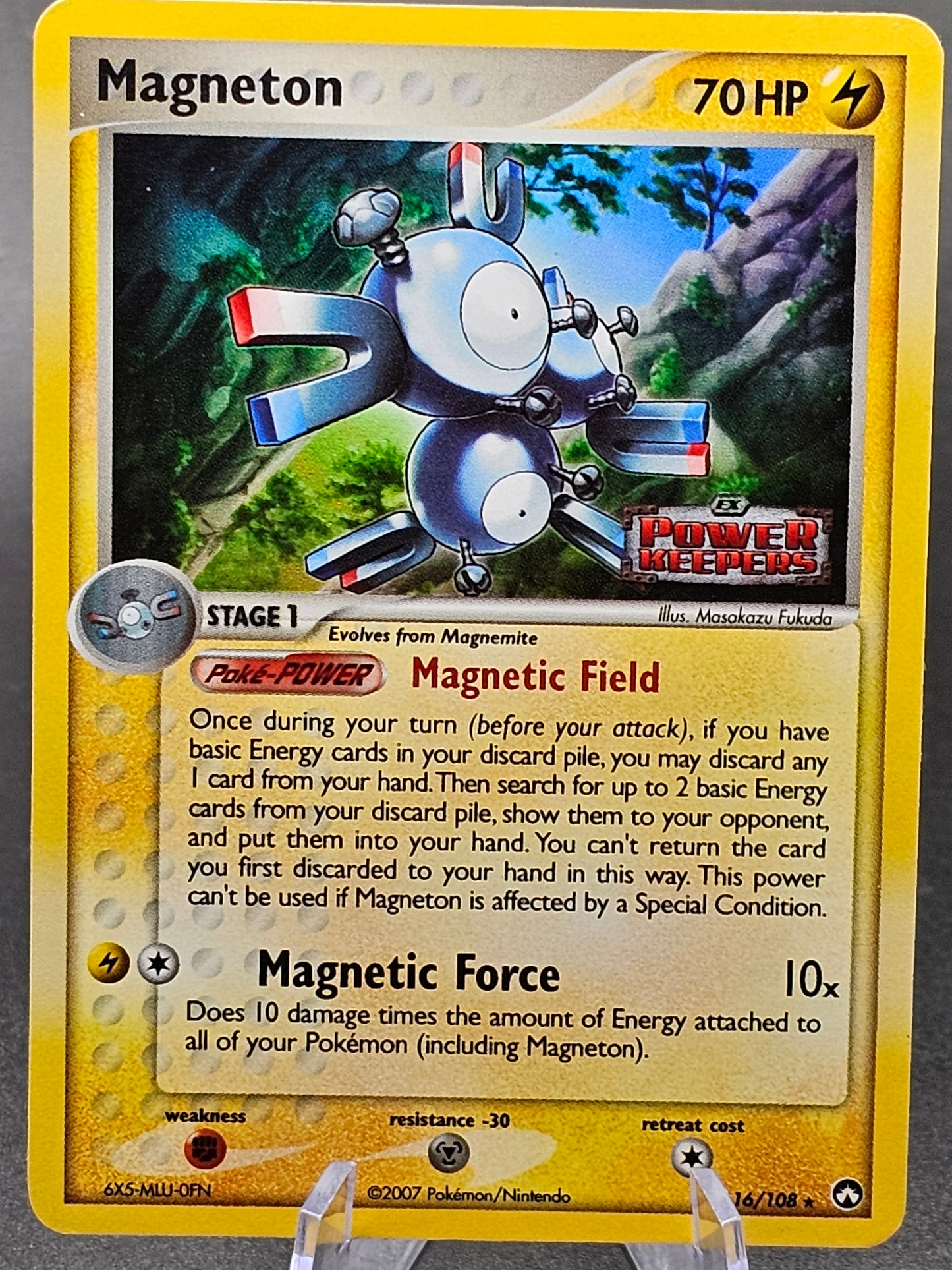 Magneton 16/108 Ex Power Keepers Reverse Holo Rare Stamped