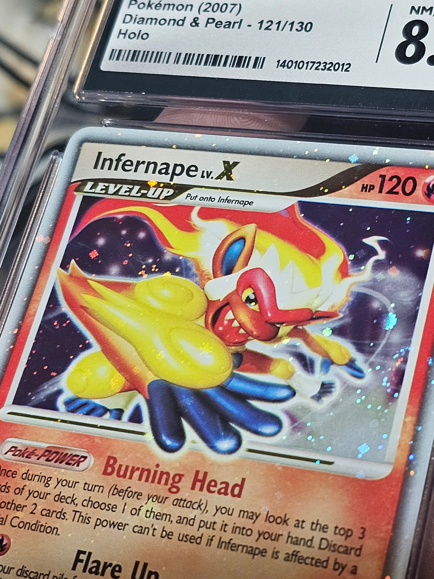 Infernape LV.X CGC NM/MINT+ 8.5 Diamond and Pearl 121/130 Pokemon TCG Holo