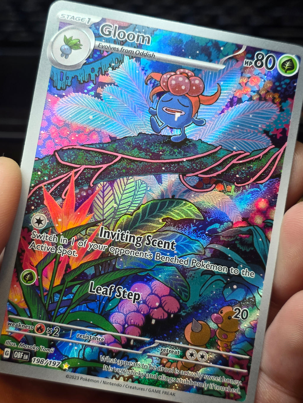 Gloom 198/197 SV03: Obsidian Flames Holo Full Art Illustration Rare