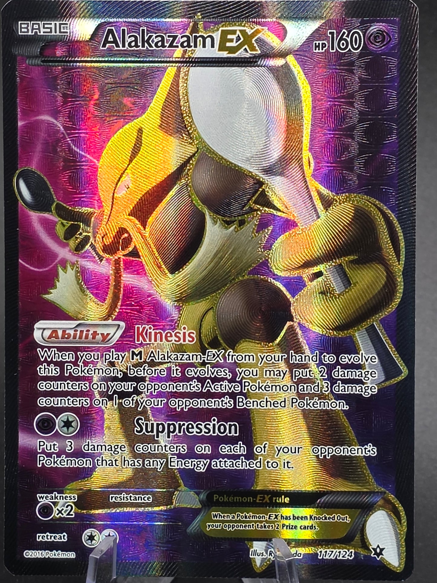 Alakazam EX (Full Art) Ultra Rare XY - Fates Collide 117/124 NM - Pokemon TCG