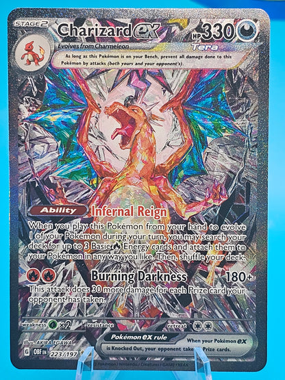 Charizard ex 223/197 Sv03: Obsidian Flames Holo Pokémon 223/197 Mint