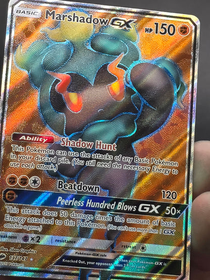 Marshadow GX 137/147 LP-NM Full Art Ultra Rare Burning Shadows