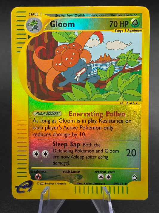 Gloom 49/147 Aquapolis Reverse Holo Rare Pokemon Card - NMLP