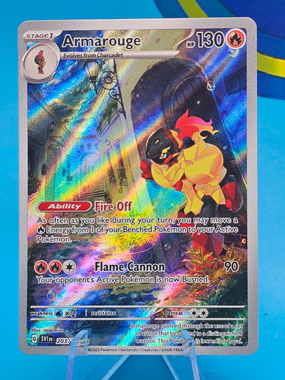 Armarouge - 203/198 Scarlet & Violet Illustration Rare Pokemon - NM/MINT