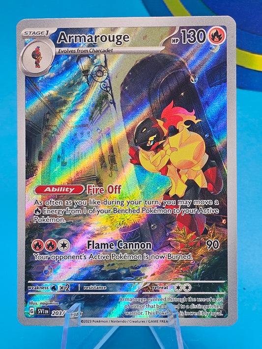 Armarouge - 203/198 Scarlet & Violet Illustration Rare Pokemon - NM/MINT