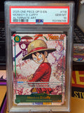 2025 One Piece Monkey D. Luffy Secret Rare Alt Art #OP13-118 PSA 10 GEM MINT