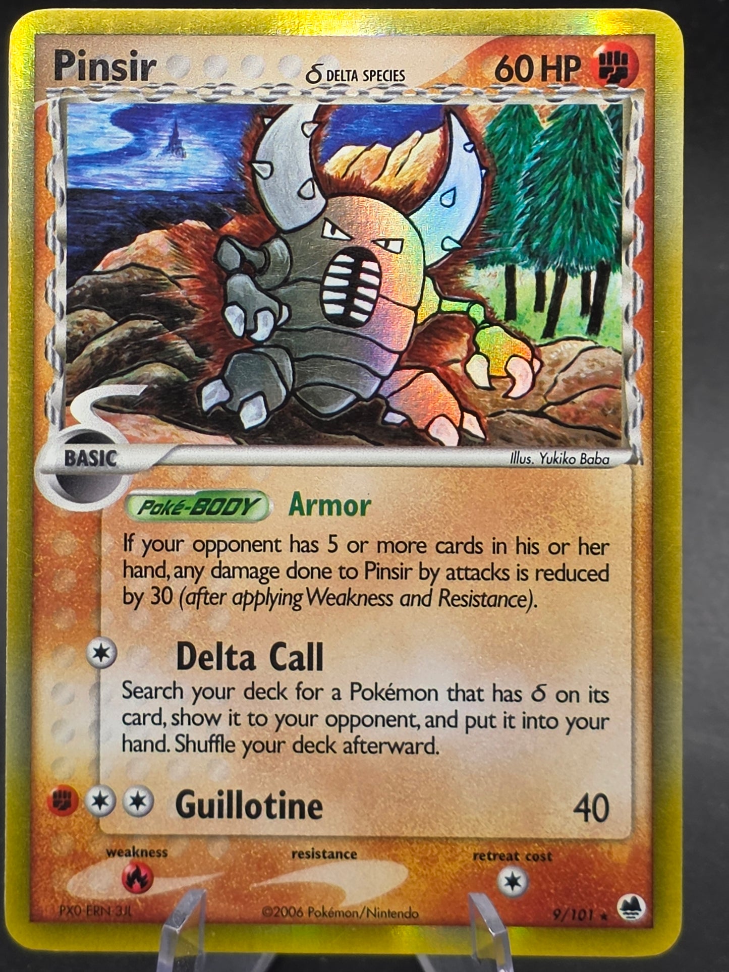 Pinsir Delta Species 9/101 Stamped Dragon Frontiers Reverse Holo