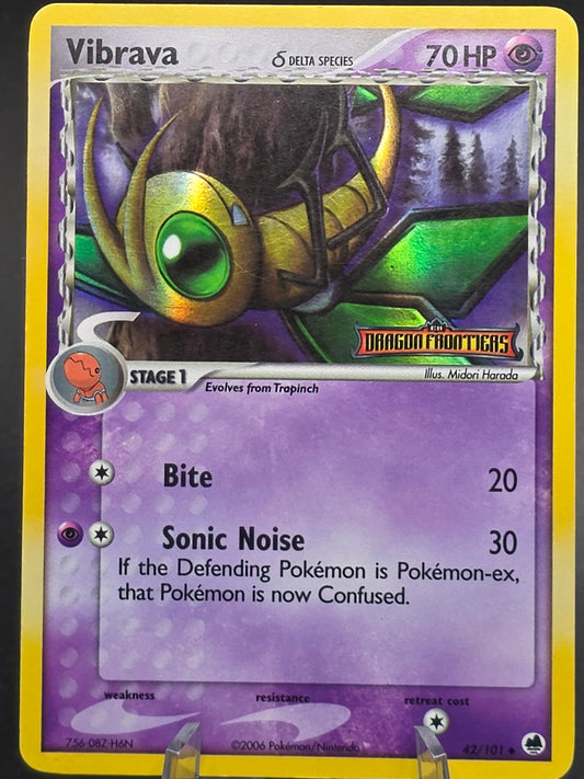 Vibrava 42/101 Stamped Dragon Frontiers Reverse Holo Pokémon Card MP