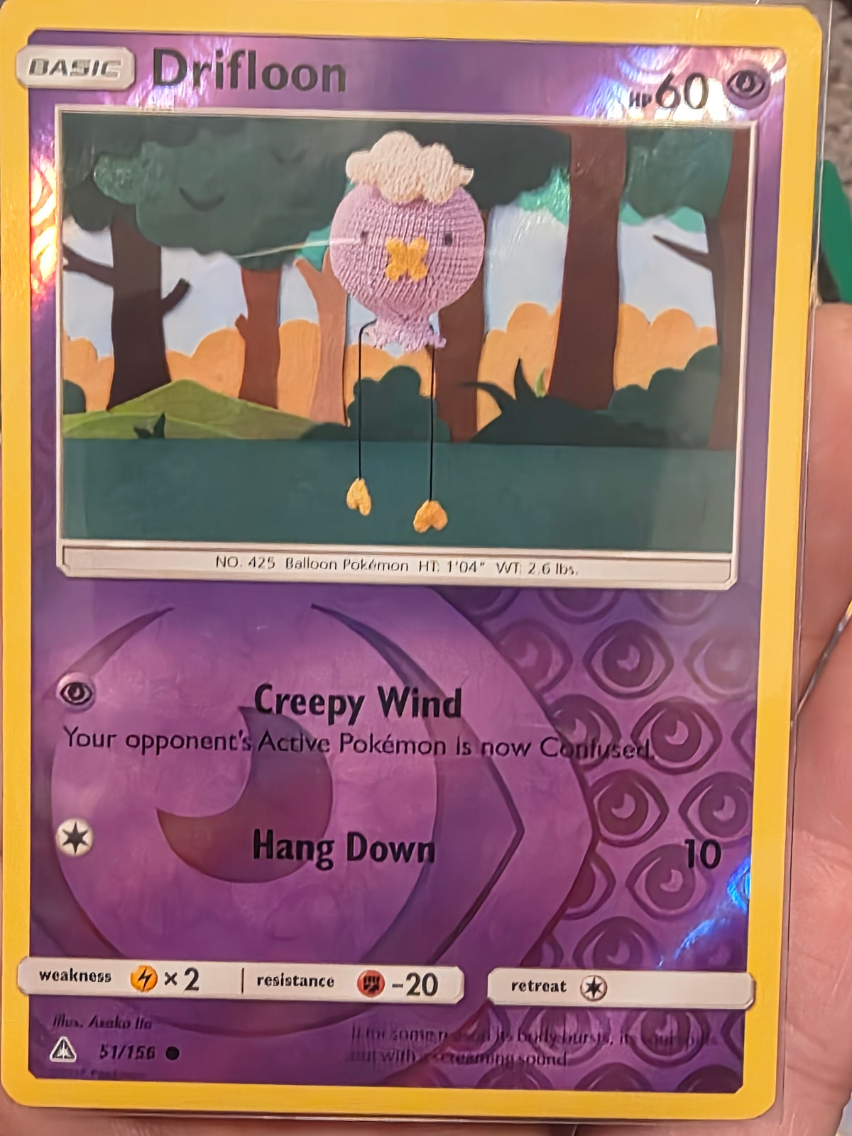 Drifloon 51/156 Common Ultra Prism Pokemon Reverse Holo Near Mint