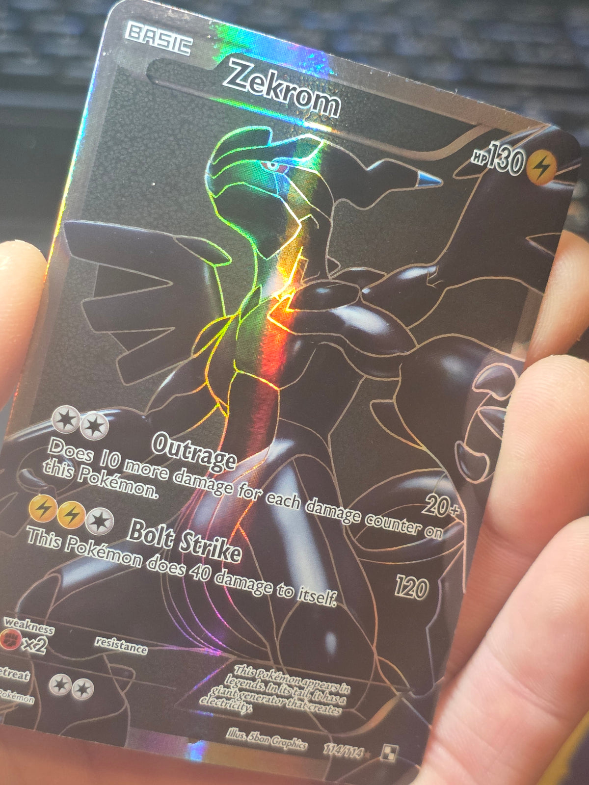 Zekrom (114 Full Art) 114/114 Black & White Holo